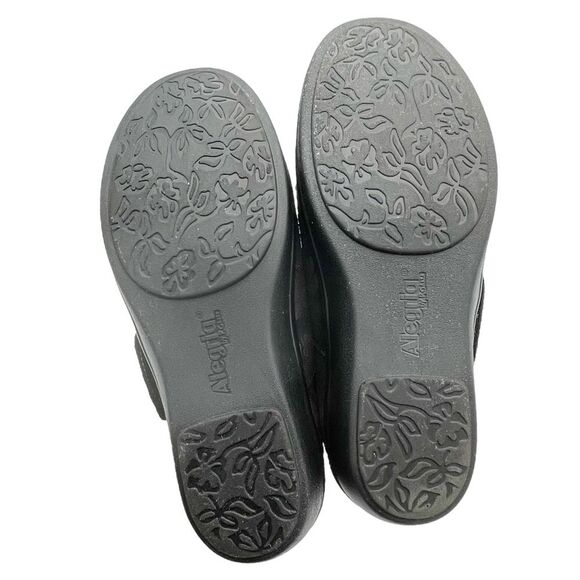 Alegria Shoes Lauryn Black Metallic Bronze Floral Comfort Clogs Women’s Size 6 - Picture 14 of 16